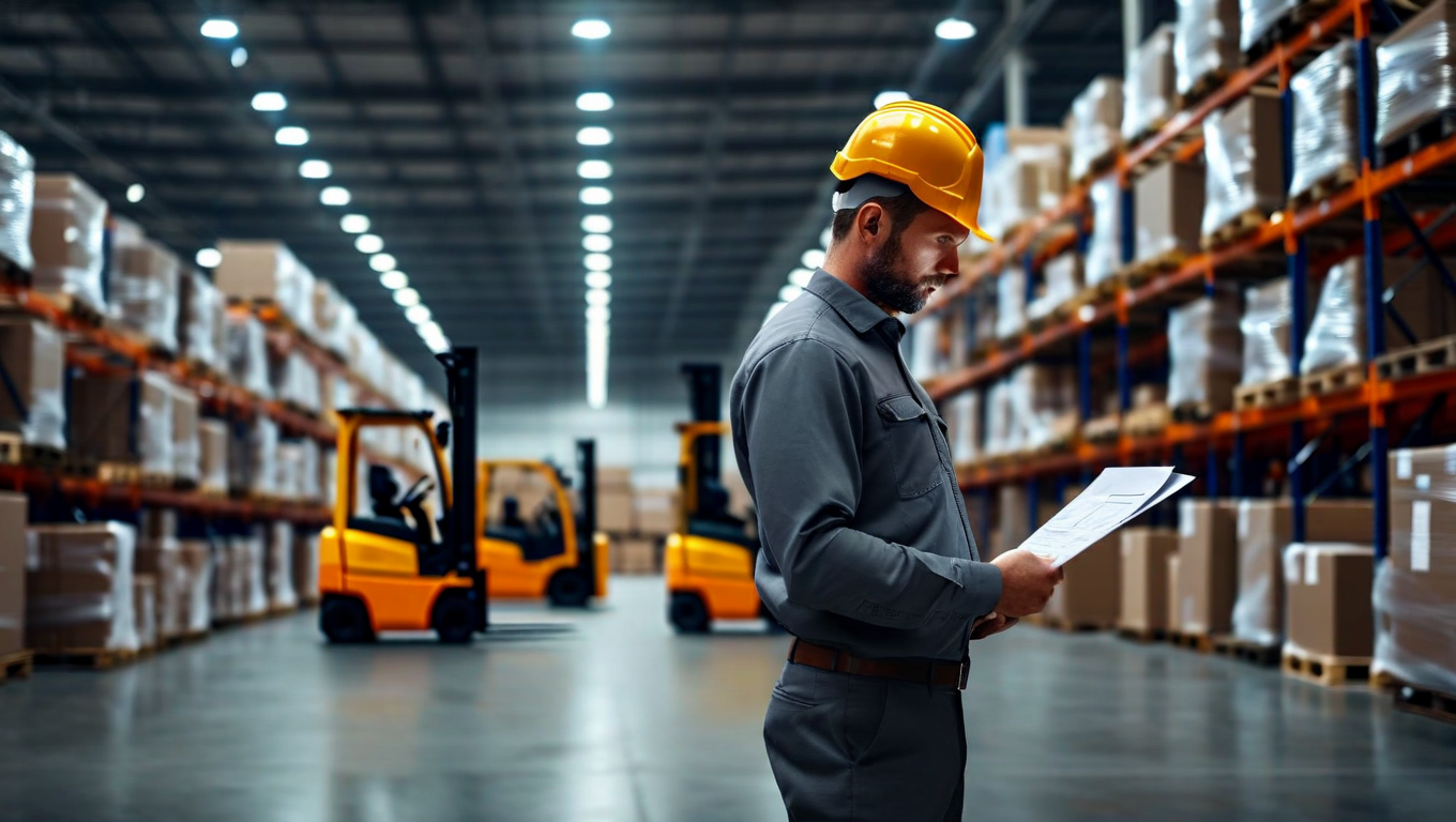 Logistics business owner reviewing real estate-backed loan options with property documents