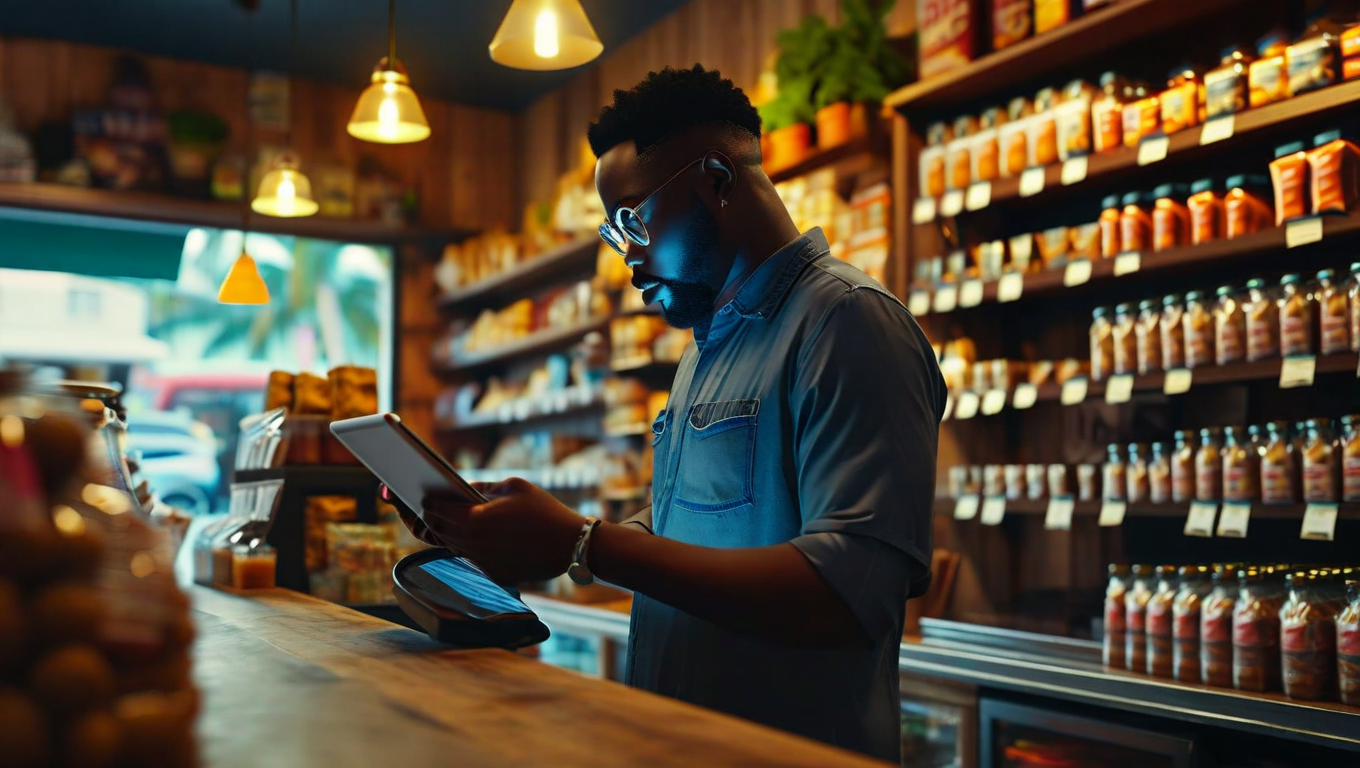 Small Business business owner reviewing finances at their desk